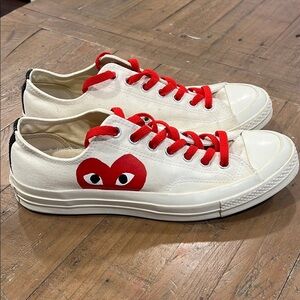 Converse Chuck Taylor All-Star 70s Ox Comme des Garcons Men’s 9 Red Laces